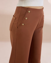 Load image into Gallery viewer, 4227 Wide-Leg Pants with Button Detail