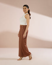 Load image into Gallery viewer, 4227 Wide-Leg Pants with Button Detail