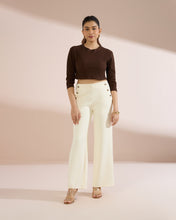 Load image into Gallery viewer, 4227 Wide-Leg Pants with Button Detail