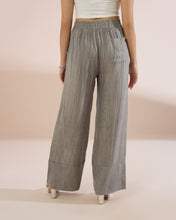 Load image into Gallery viewer, 4237 Wide-Hem Linen Trousers with Flare