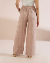 Load image into Gallery viewer, 4237 Wide-Hem Linen Trousers with Flare