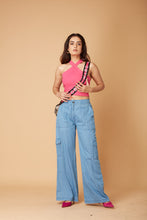 Load image into Gallery viewer, 4177 Wide Leg Cargo Jeans