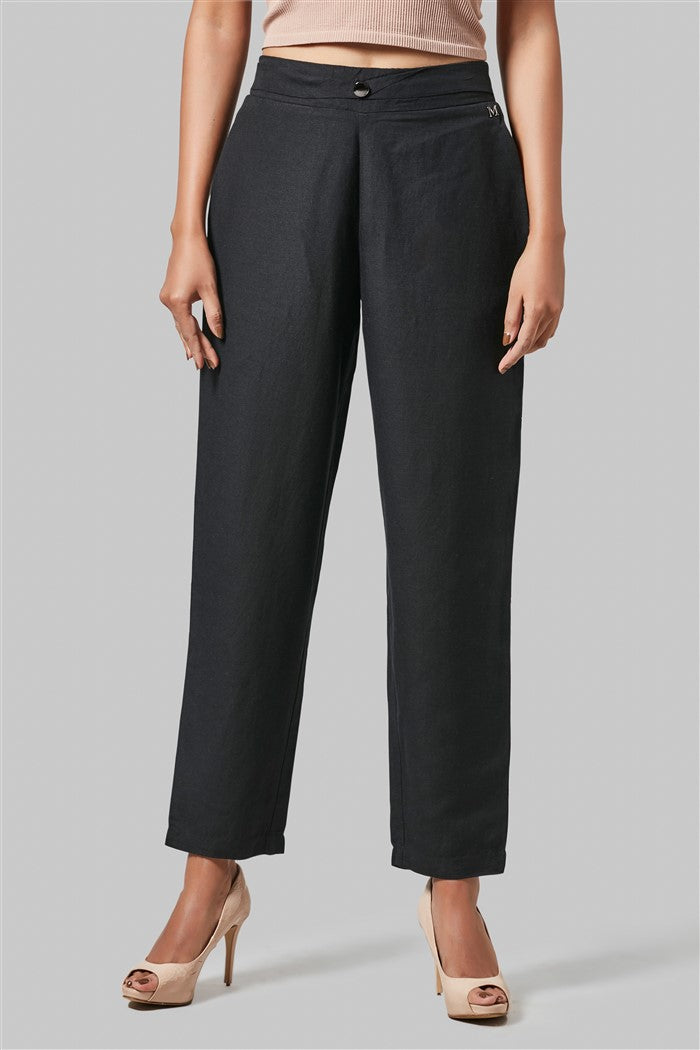 4026 Women's Straight Fit Linen Pants