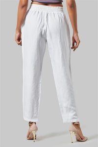 4026 Women's Straight Fit Linen Pants