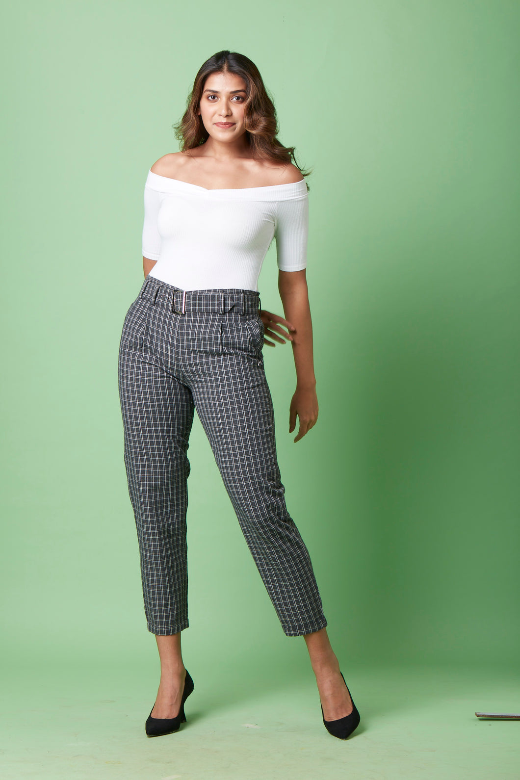 4042 Women's Striped Front Pocket Pants