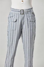 Load image into Gallery viewer, 4046 Women&#39;s Striped Front Pocket Pants
