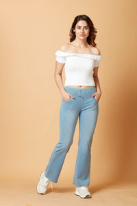 4093 Women's Denim Regular Flare Pants