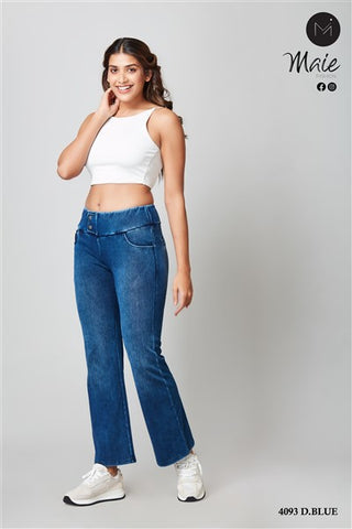 4093 Women's Denim Regular Flare Pants