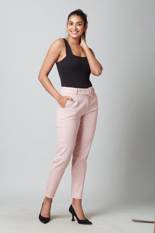 4118 Women's Flare Pants with Attached Belt