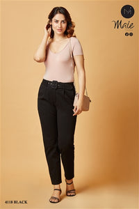 4118 Women's Flare Pants with Attached Belt