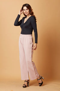 4127 Women's Silk Flare Stretch Pants