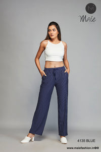 4135 Women's Knitted Straight-Leg Pants with Lining