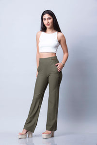 4163 Knitted regular Flare Pant
