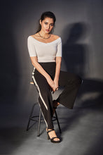 Load image into Gallery viewer, 4168 Knit Bell Bottom Pants with Side Strips
