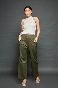 4184 Women Knitted Relaxed Wear Pant