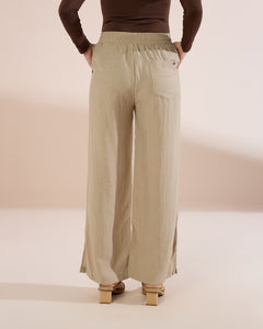 4221A Loom Slit-Hem Linen Trousers