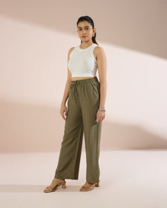 4221A Loom Slit-Hem Linen Trousers