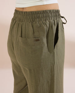 4221A Loom Slit-Hem Linen Trousers