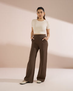 4224 High-Waist Knitted Trousers