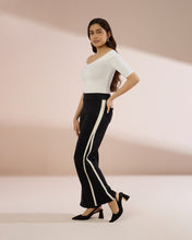 Load image into Gallery viewer, 4229 Contrast Side‑Stripe Wide Leg Pants
