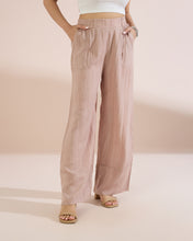 Load image into Gallery viewer, 4237 Wide-Hem Linen Trousers with Flare
