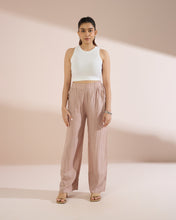 Load image into Gallery viewer, 4237 Wide-Hem Linen Trousers with Flare
