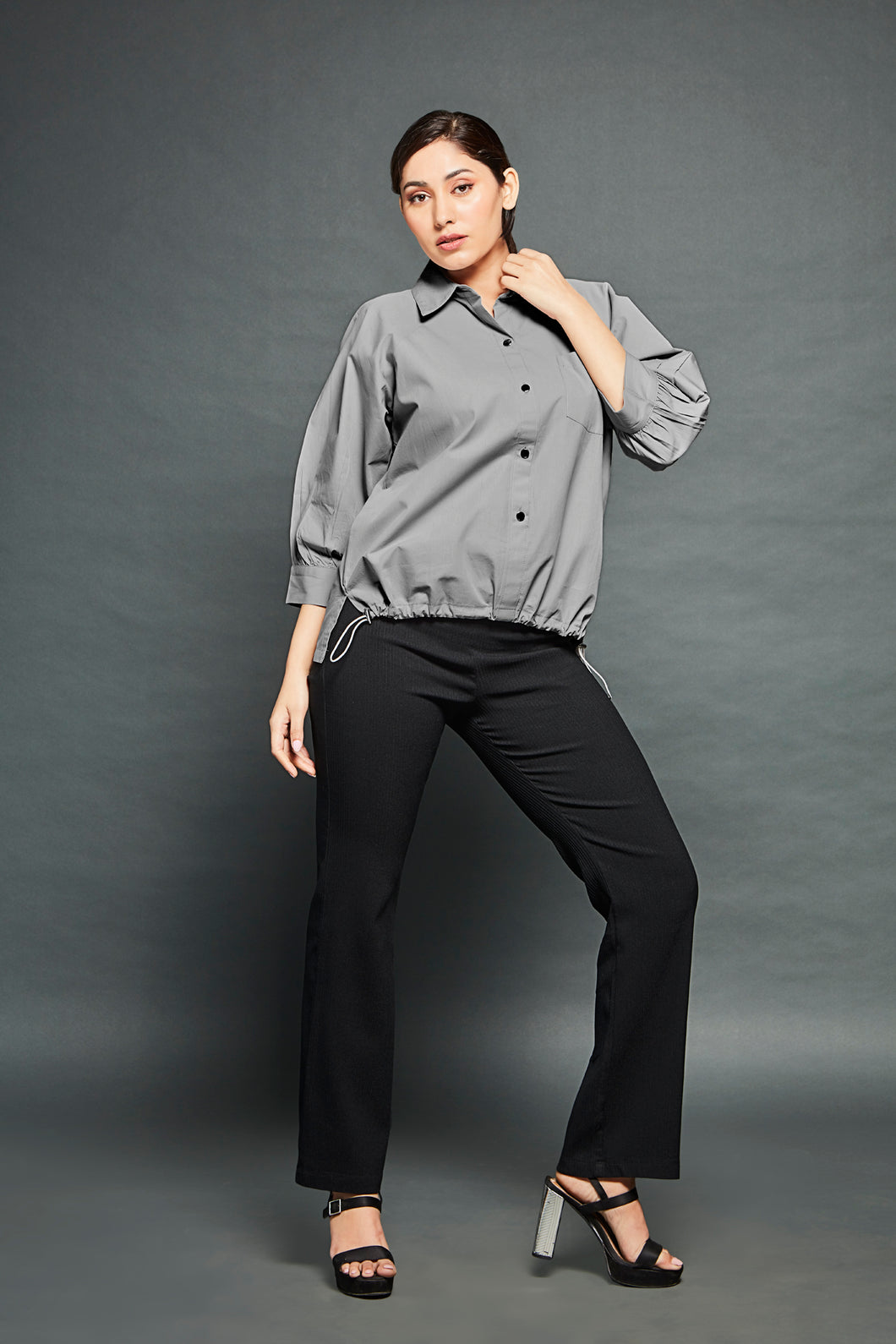 5040 Women Poplin Full Sleeve Top