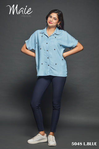 5048 Denim Stone Attached Shirt