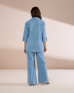 6180 Embroidered Denim on Denim Set