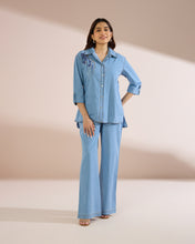 Load image into Gallery viewer, 6180 Embroidered Denim on Denim Set
