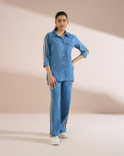 Load image into Gallery viewer, 6194 Varsity Stripe Denim Set
