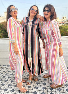 8012 Powerline Maxi Shirt Dress