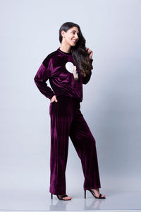 6090 Velvet Jumper Travel Co-ord Set
